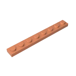 1x8 Compatible Children's DIY Building Block Particles Plate