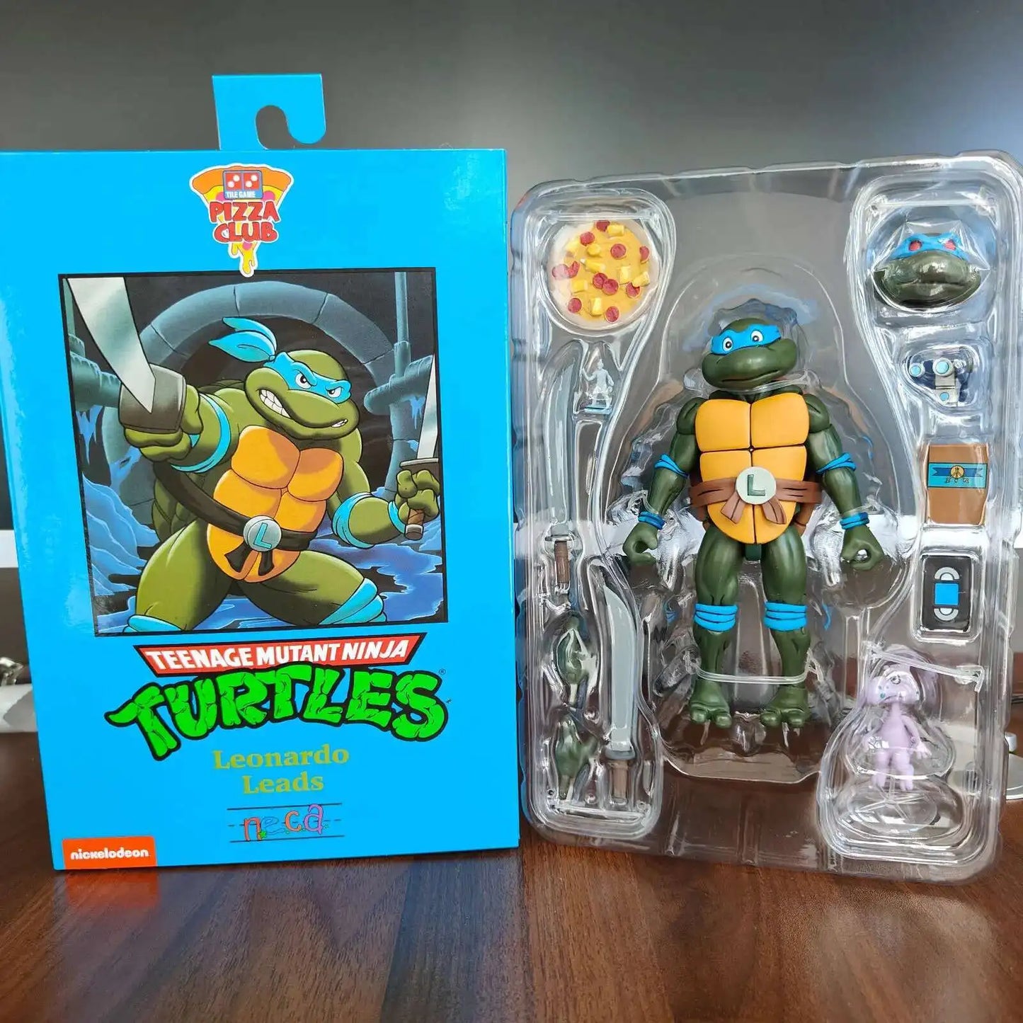 Leonardo Leads Turtles Figures Pizza Club Turtles Anime Action Figure