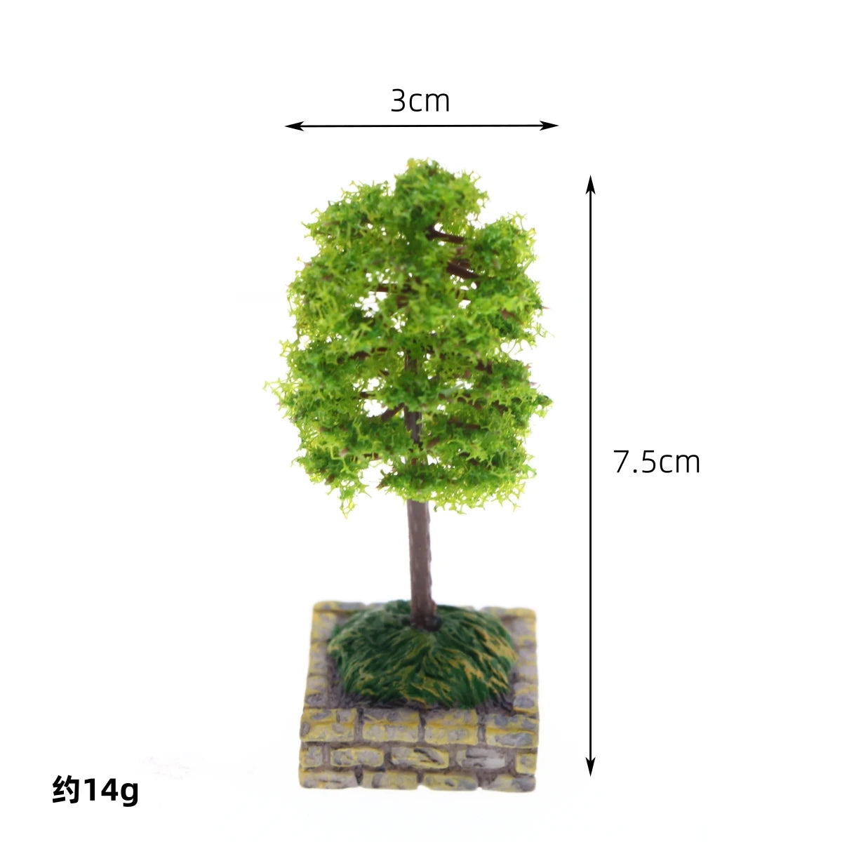 Dollhouse Miniature Flower Tree Fruit Tree With Plastic Base Micro Landscape