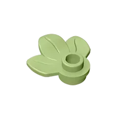 Round 1 x 1 with 3 Leaves Compatible Children's DIY Bricks