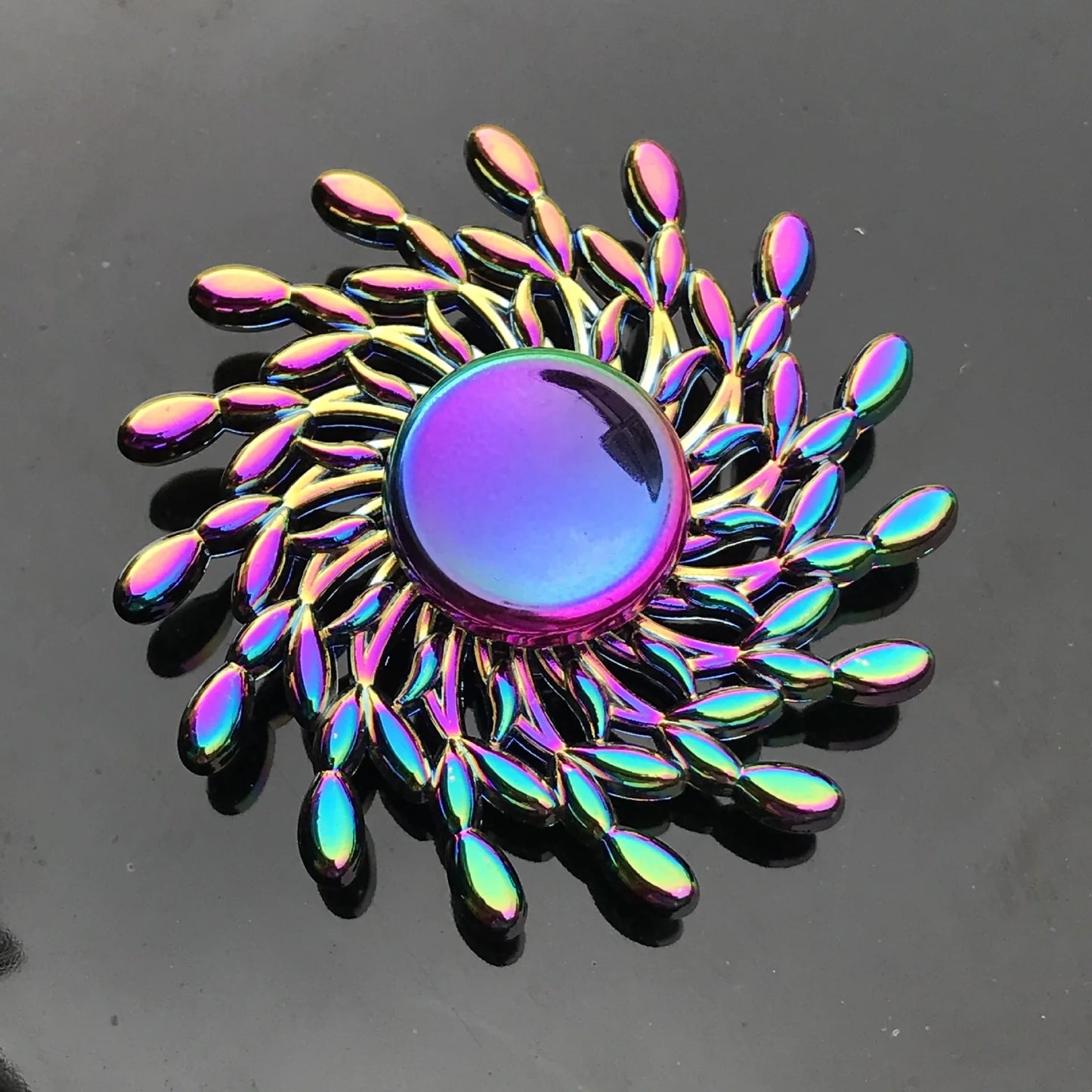 Metal Rainbow Fidget Spinner Gradient Color Gyro Anti-Anxiety Kids Adult Toys