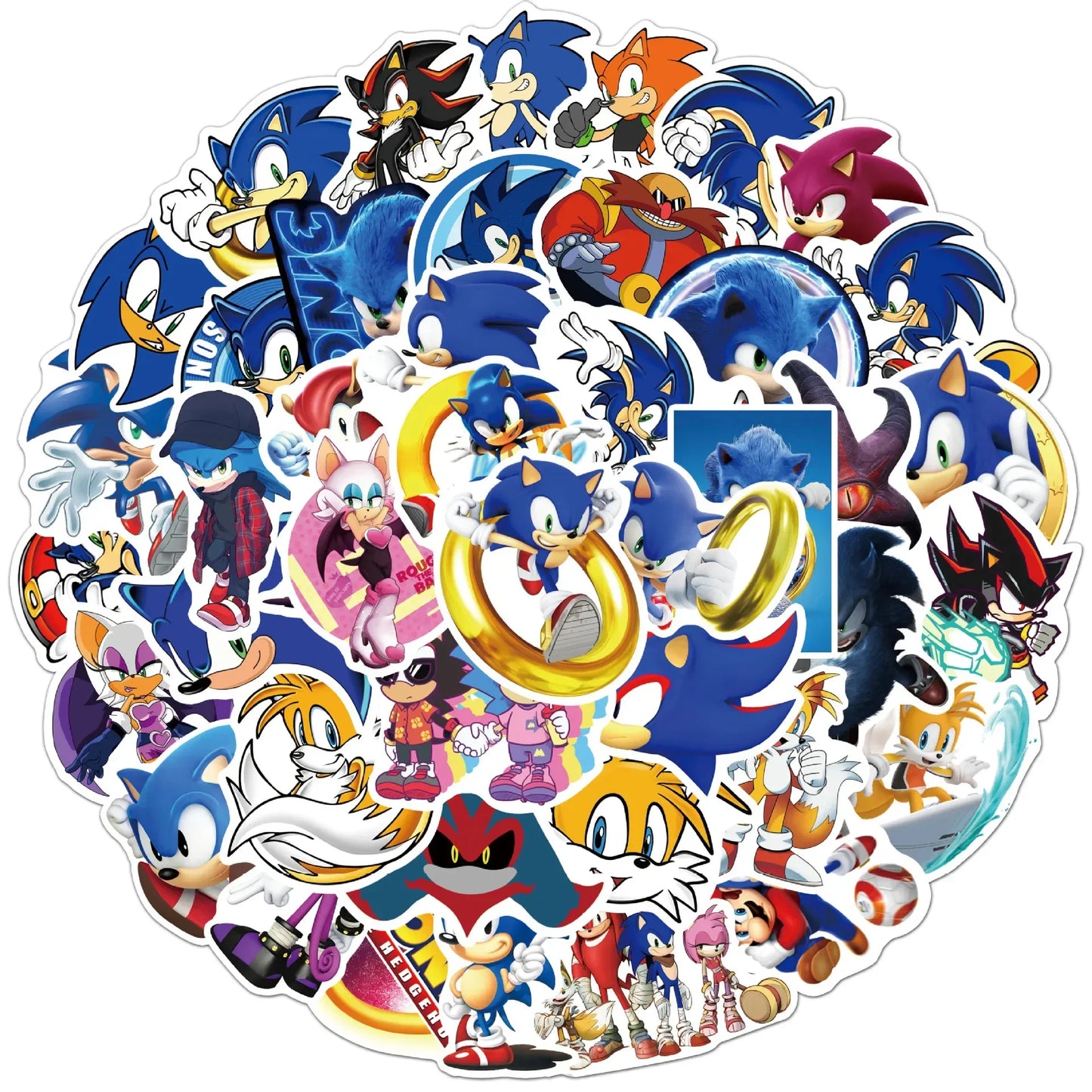 50/100Pcs Anime Sonic Game Cool Cartoon Sticker