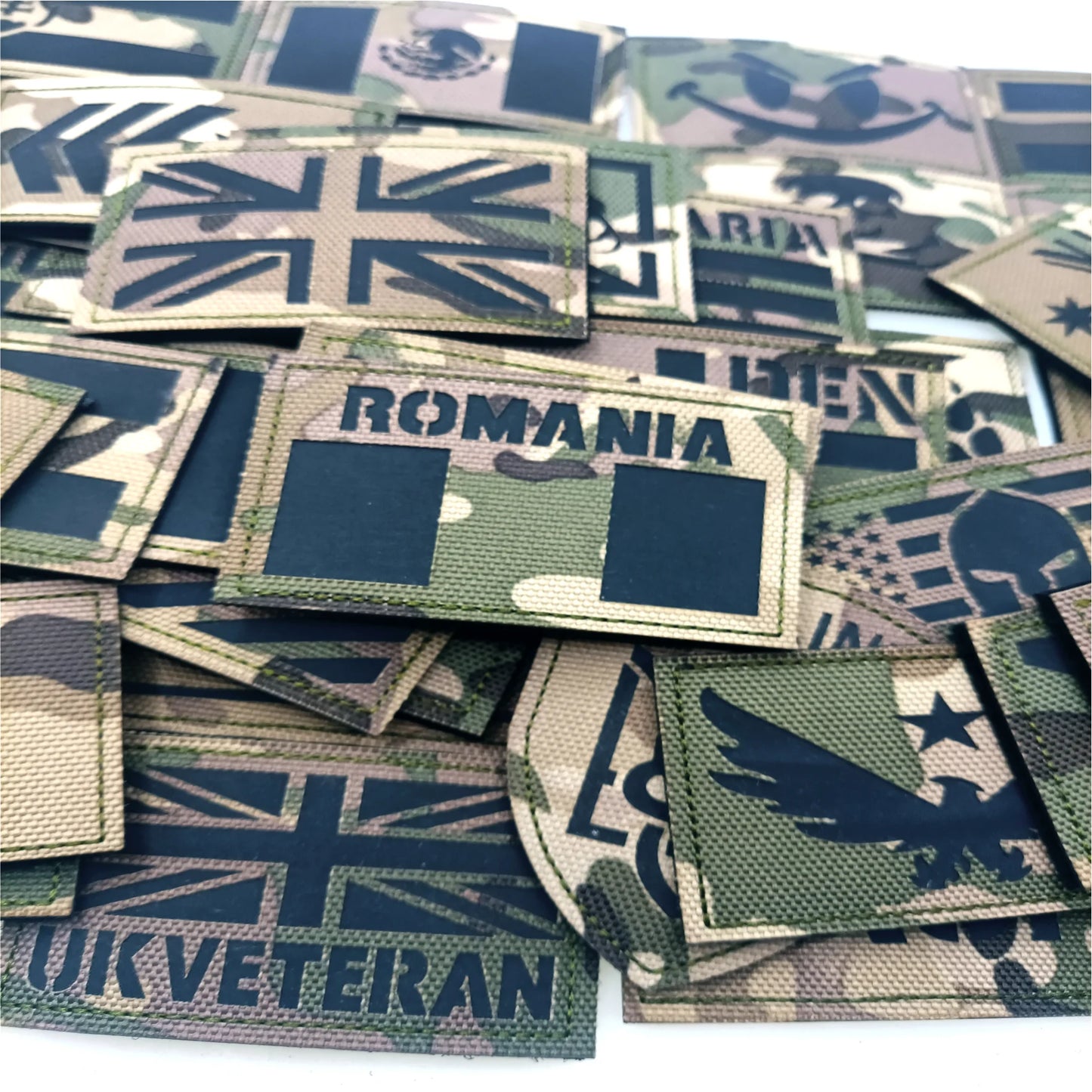 UK, Chile, Brazil, France Emblem Tactical Patch Hook & Loop Morale Badge Tactical Stickers