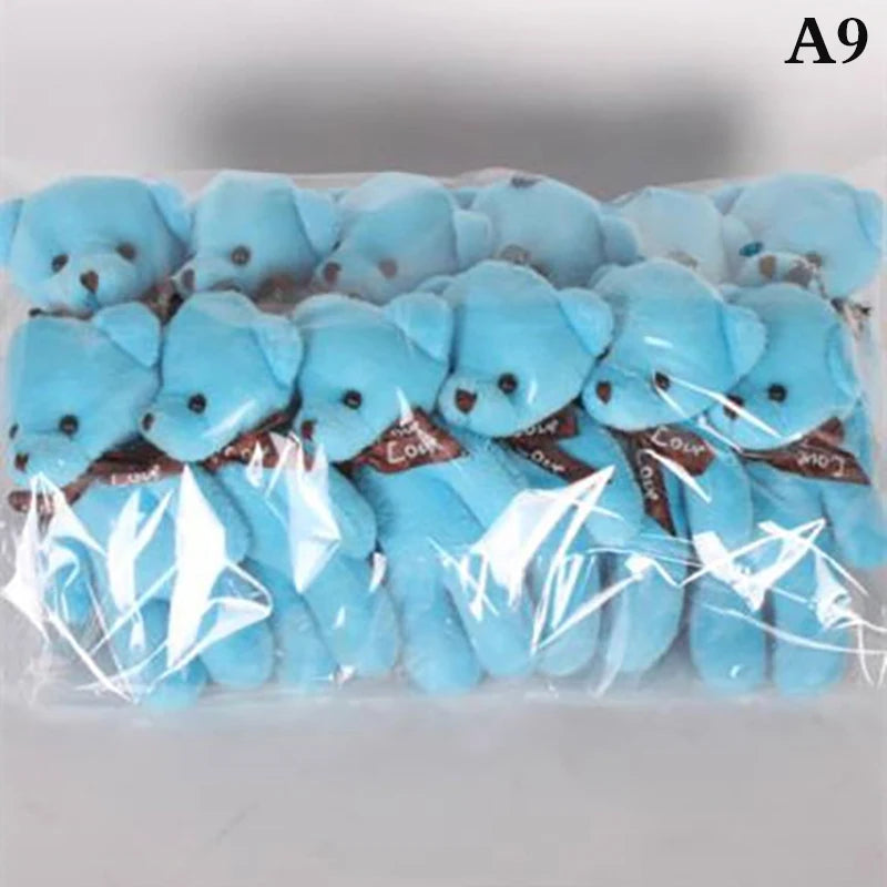 12/10Pcs/Lot Soft Stuffed Bear Plush Toys Mini Teddy Bear Dolls