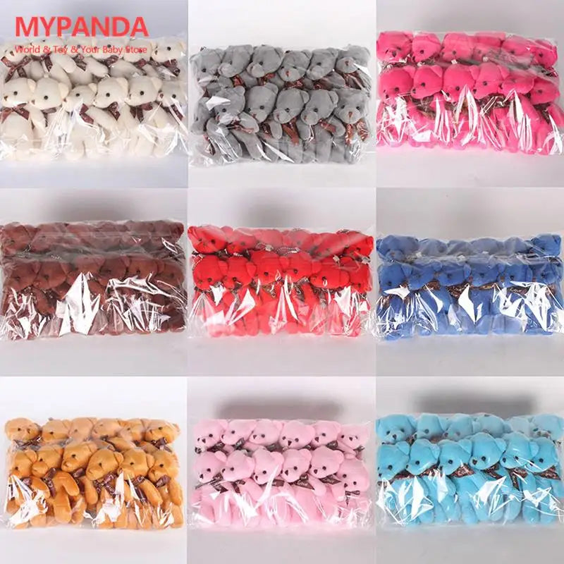 12/10Pcs/Lot Soft Stuffed Bear Plush Toys Mini Teddy Bear Dolls
