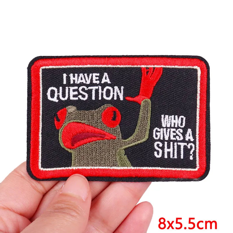 Animal Cat Possum Fox Patch Cartoon Embroidery Patch Iron On Patches For Clothing