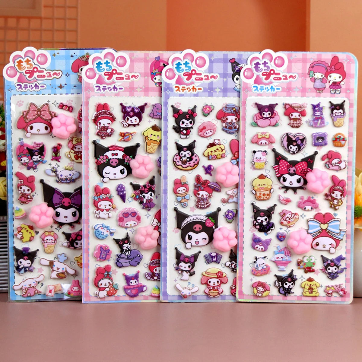 Sanrio Soft Pinched Happy Soft Cute Cat Claw Decompression Bubble Sticker