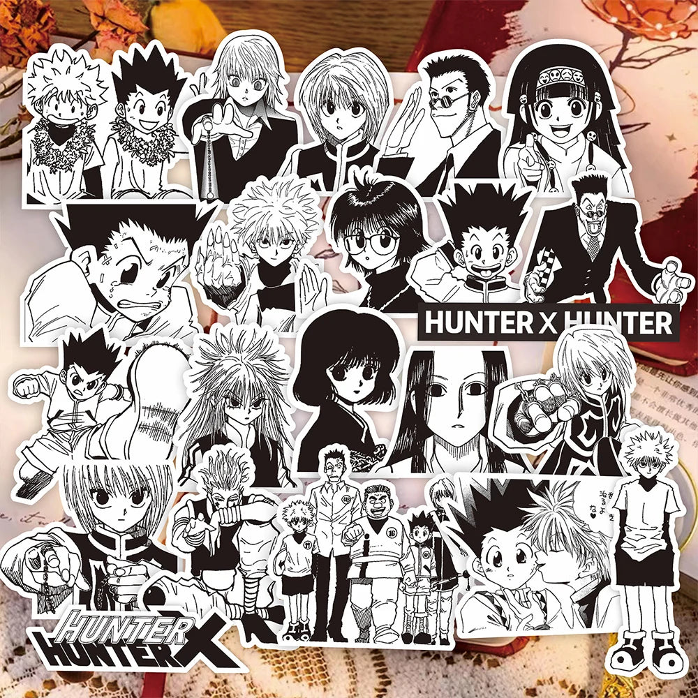 10/30/70pcs Black and White Anime Hunter×Hunter Stickers Cool Graffiti Decals