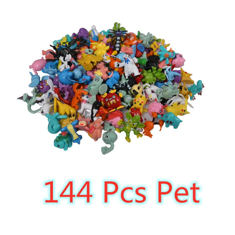 144 Style Pokemon Figure Toys Anime Pikachu Action Figure Model Ornamental Decoration