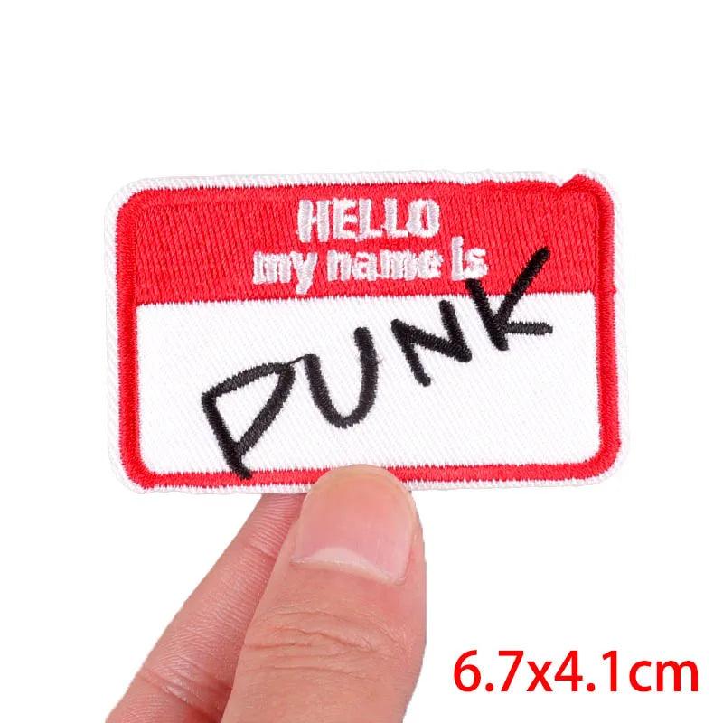 Rose Skull Embroidery Patch Punk Skull Patch Jackets Backpack Hats Sew DIY Iron On Patches For Clothing