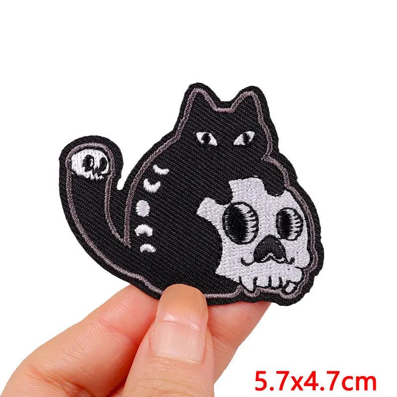 Animal Cat Possum Fox Patch Cartoon Embroidery Patch Iron On Patches For Clothing