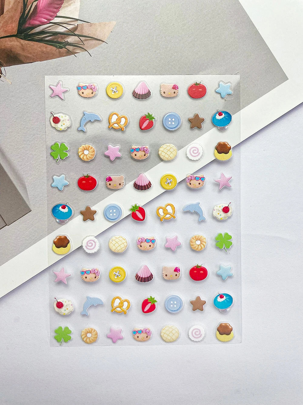 Sanrio Press On Nails Stickers Y2K Punk 3D DIY Scrapbook Nails Stickers