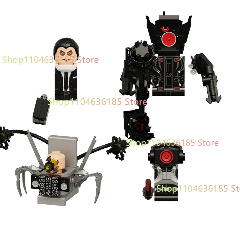 Skibidi Toilet Man Figures Anime Block Toys TvMan Titan Cameraman Speakerman Bricks Model Toy