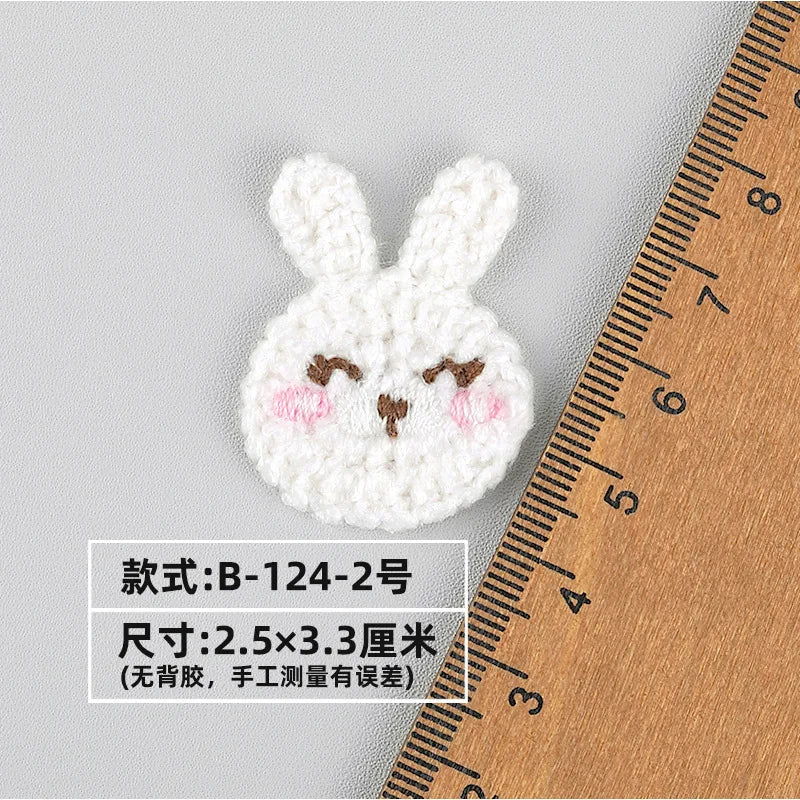 20pc Cartoon Embroidered Fabric Patch Hair Woolen Sweater Accessories