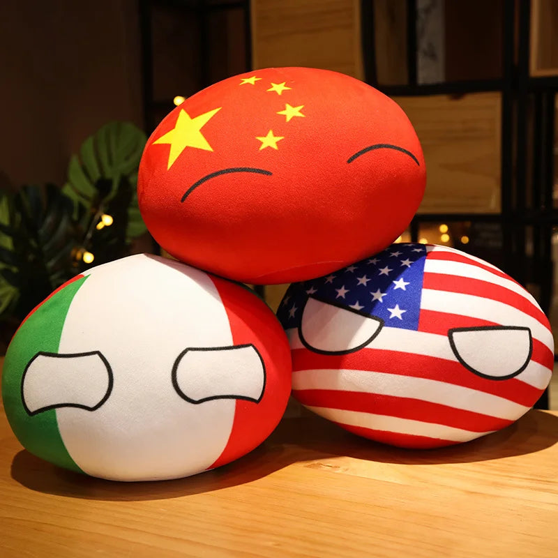 Polandball Plush Doll – Cute Country Ball Toy
