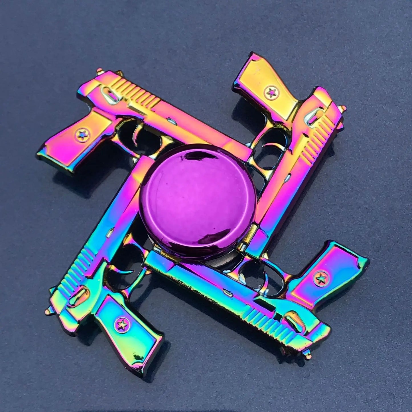 Metal Rainbow Fidget Spinner Gradient Color Gyro Anti-Anxiety Kids Adult Toys