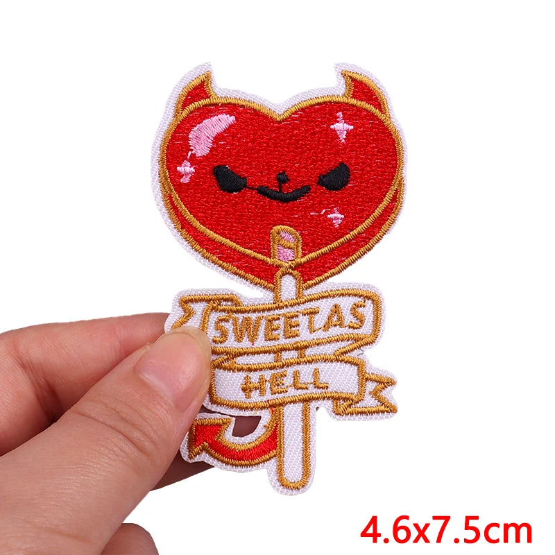 Animal Cat Possum Fox Patch Cartoon Embroidery Patch Iron On Patches For Clothing