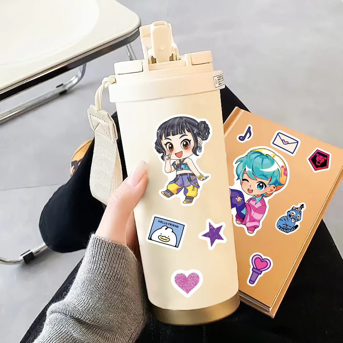 8/16/24PCS Cartoon POP Make A Face Puzzle Stickers DIY Hand Crafts Waterproof