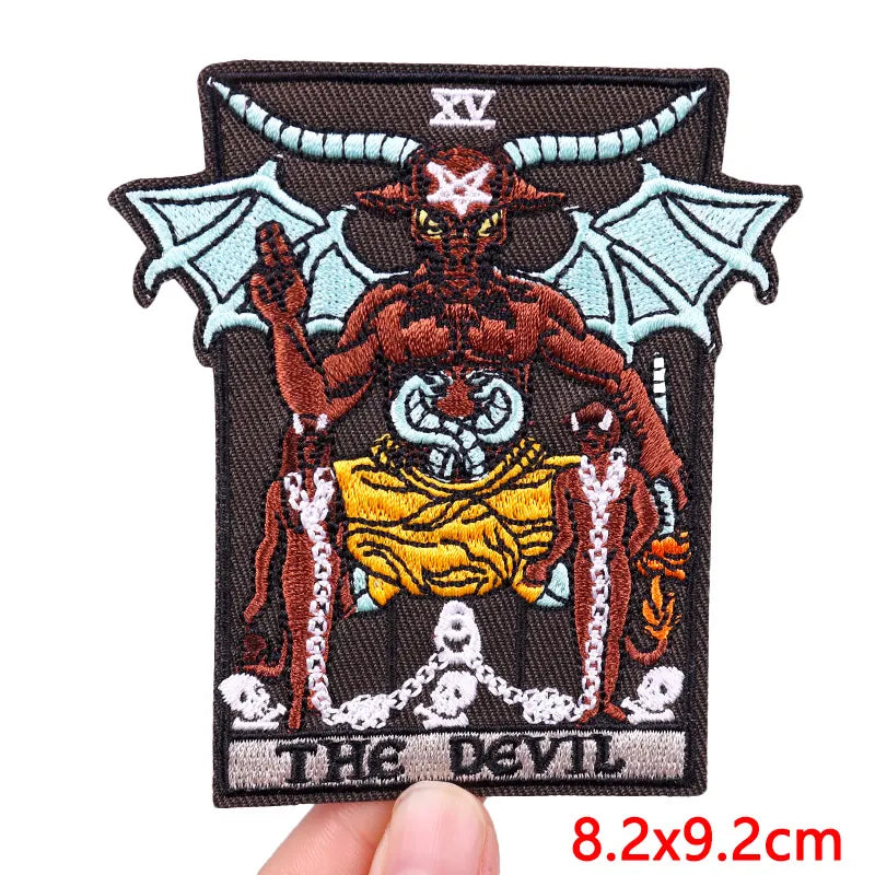 Rose Skull Embroidery Patch Punk Skull Patch Jackets Backpack Hats Sew DIY Iron On Patches For Clothing