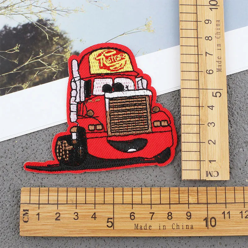 5-17PCS Embroidered Car Patches Cartoon Cars Iron on Patches Vehicle Sew on Patch Applique
