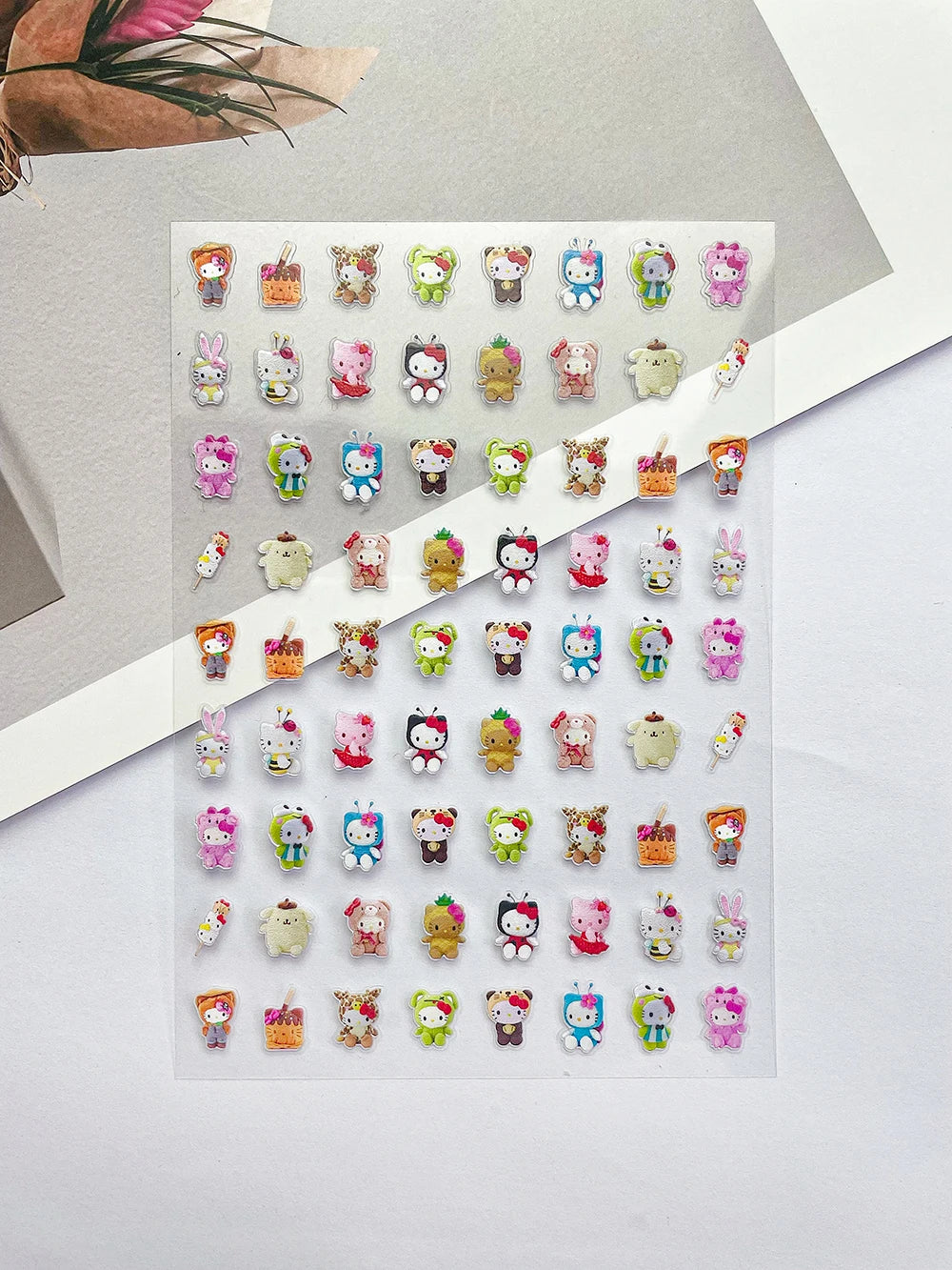Sanrio Press On Nails Stickers Y2K Punk 3D DIY Scrapbook Nails Stickers