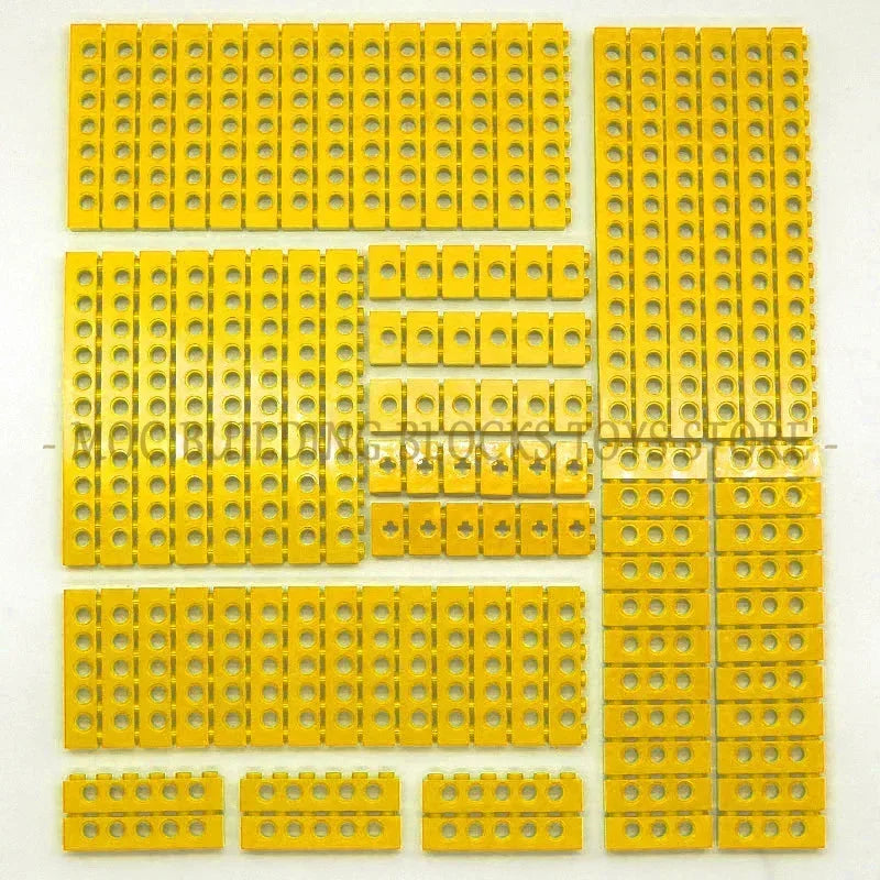 Technical Building Blocks Parts Bulk MOC Thick Bricks 6 Color Combination Accessories Studded Long Beams Robot