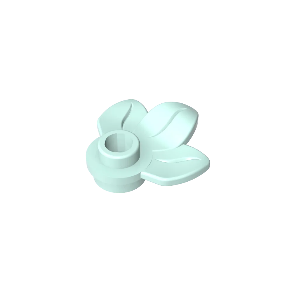 Round 1 x 1 with 3 Leaves Compatible Children's DIY Bricks