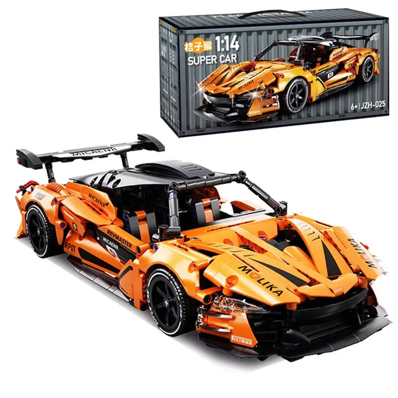 Technical 1:14 Super Sport Car Building Blocks 3 Color Random Assemble Bricks Vehicle Toy