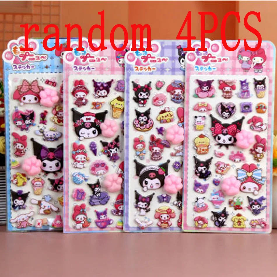 Sanrio Soft Pinched Happy Soft Cute Cat Claw Decompression Bubble Sticker