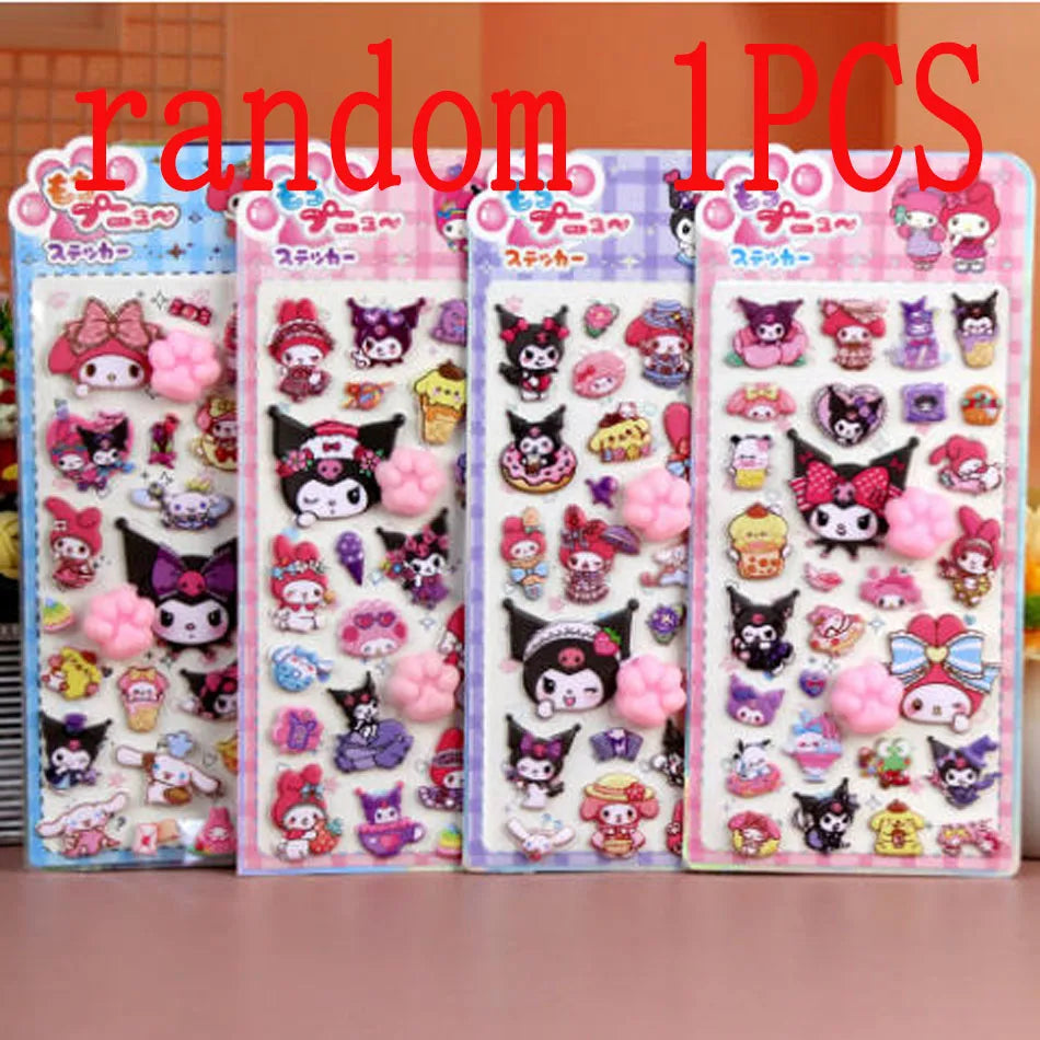 Sanrio Soft Pinched Happy Soft Cute Cat Claw Decompression Bubble Sticker