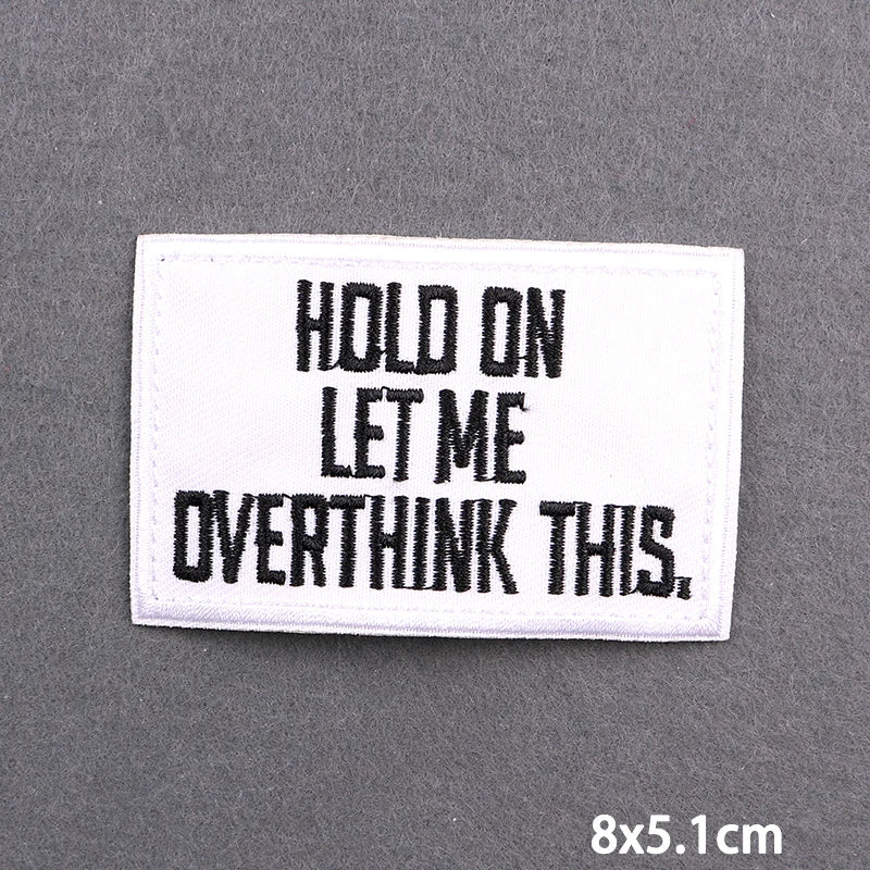 Warning Letters Embroidery Patches For Jeans Good Vibes Iron On Patch Thermoadhesive Patches For Clothes