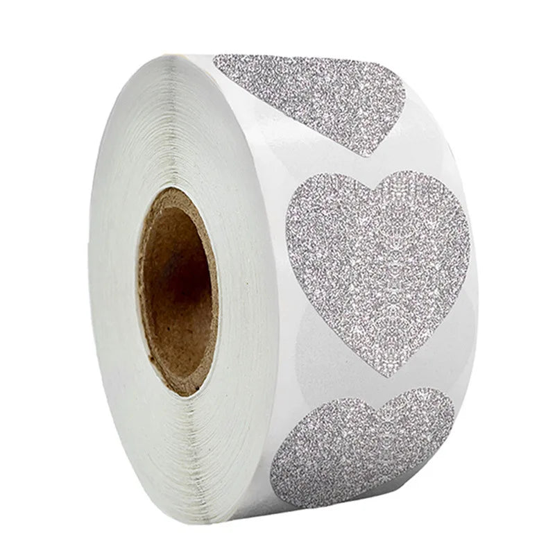 50-100-500PCS Handicraft Valentine's Day Heart Sticker Heart-Shaped