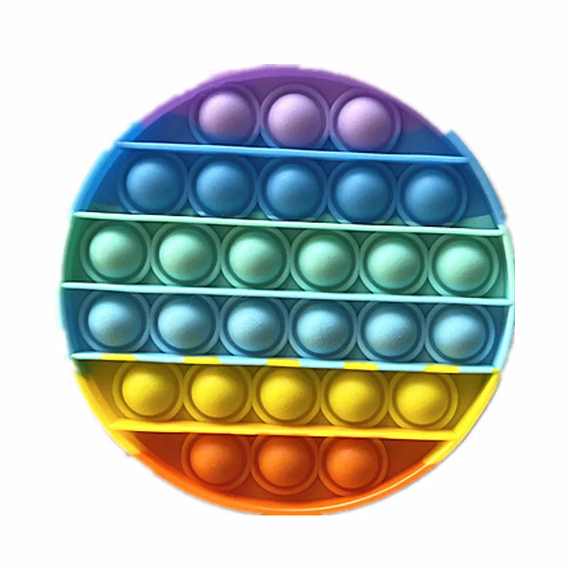 Rainbow Fidget Reliver Stress Toys Push Bubble Antistress Toys