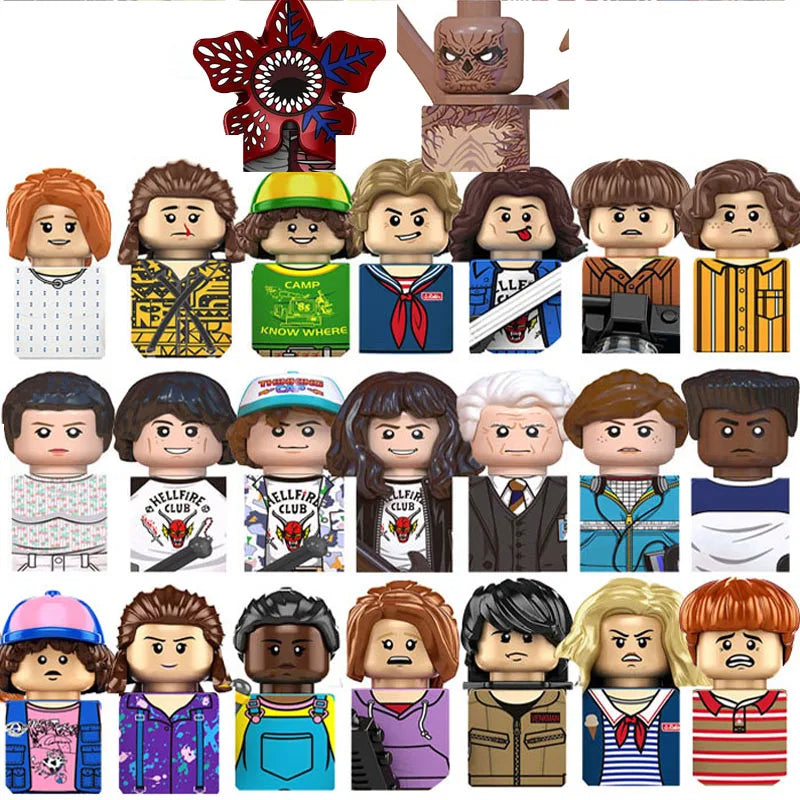 The Terrible Movie Upside Down Dustin Mike Lucas Will Eleven Model Building Blocks