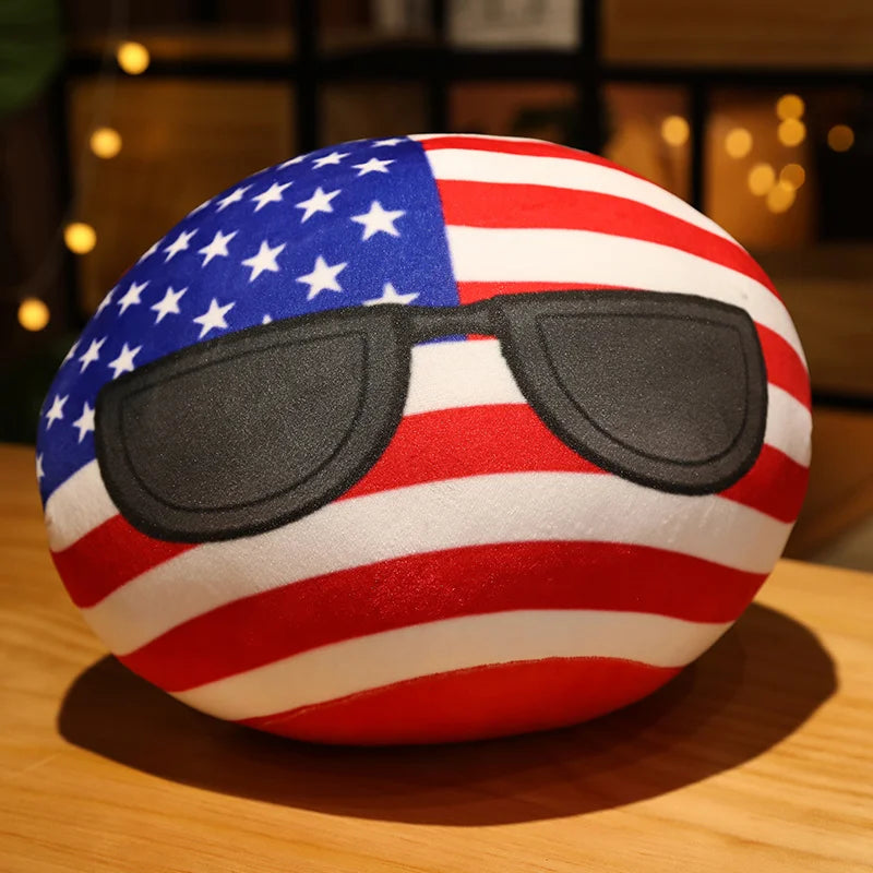 Polandball Plush Doll – Cute Country Ball Toy