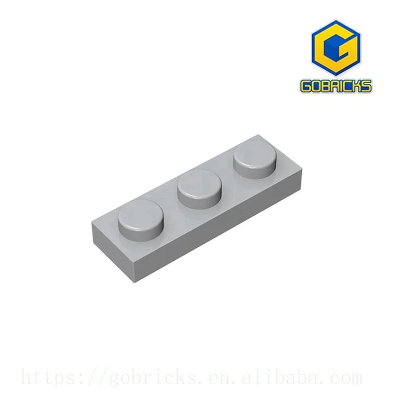 Plate 1 x 3 Compatible Children's DIY building block Particles Plate