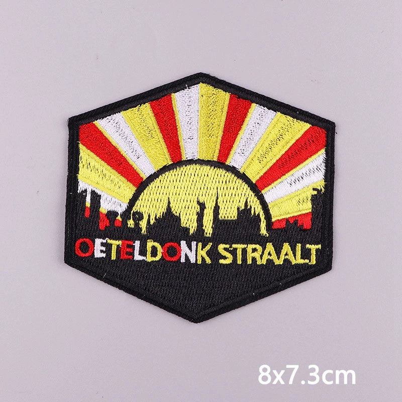 Netherland Oeteldonk Carnival Iron On Patches For Clothes Oeteldonk Embroidery Patch