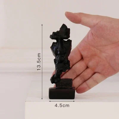 Bronze Silence Is Golden Statue Ornaments Abstract Figure Sculpture