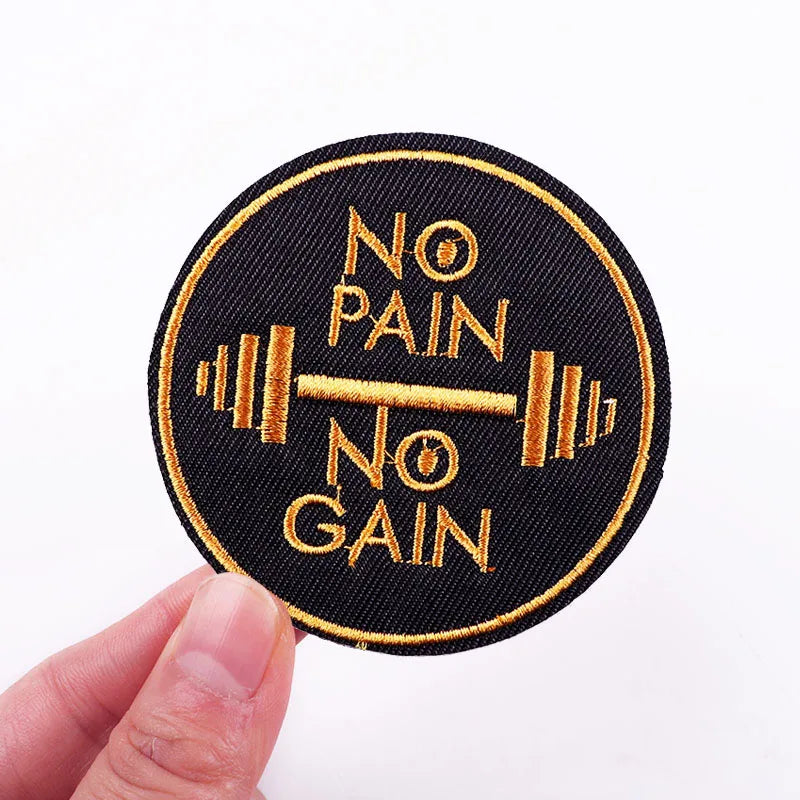 Muscle Animal/Rock Sports Embroidery Patch Iron On Patches For Clothing