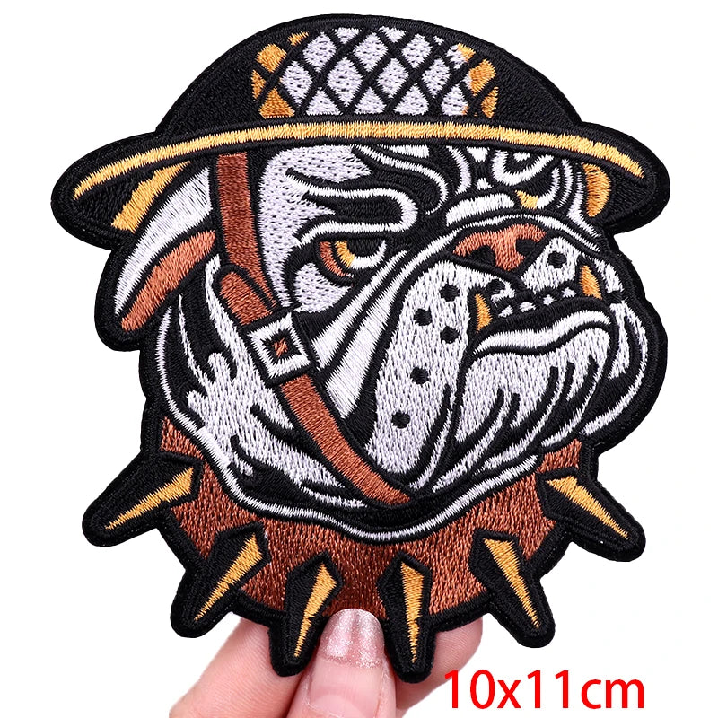 Muscle Animal/Rock Sports Embroidery Patch Iron On Patches For Clothing