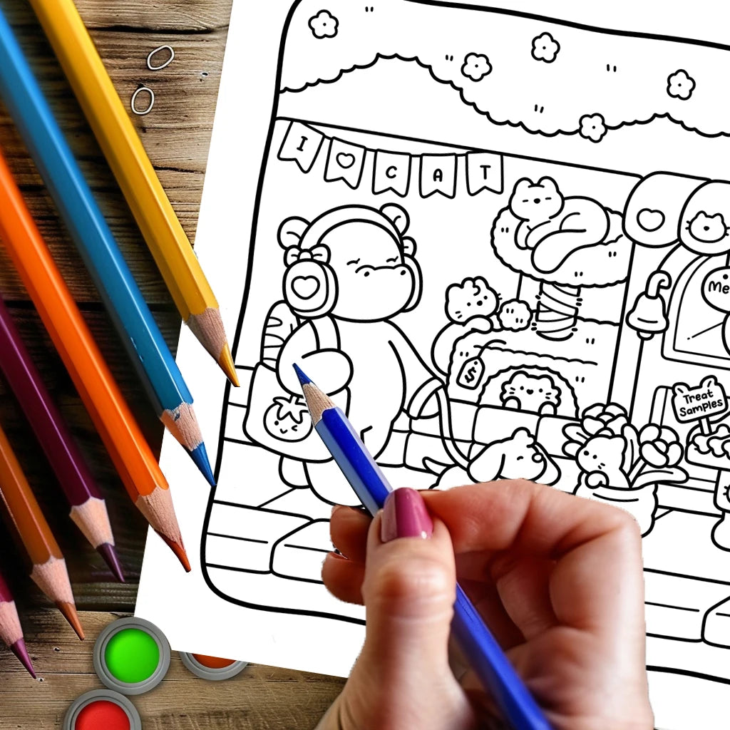 28 Pages Calm Day Coloring Book for Adult