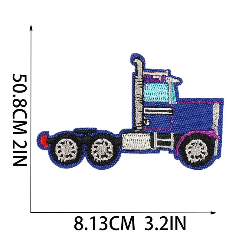 5-17PCS Embroidered Car Patches Cartoon Cars Iron on Patches Vehicle Sew on Patch Applique