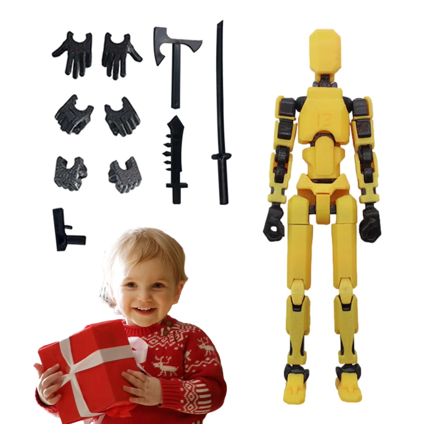 13 Joints Figure Articulate Movable Dummy Doll Assembly Toy 3D Printed Action Figure