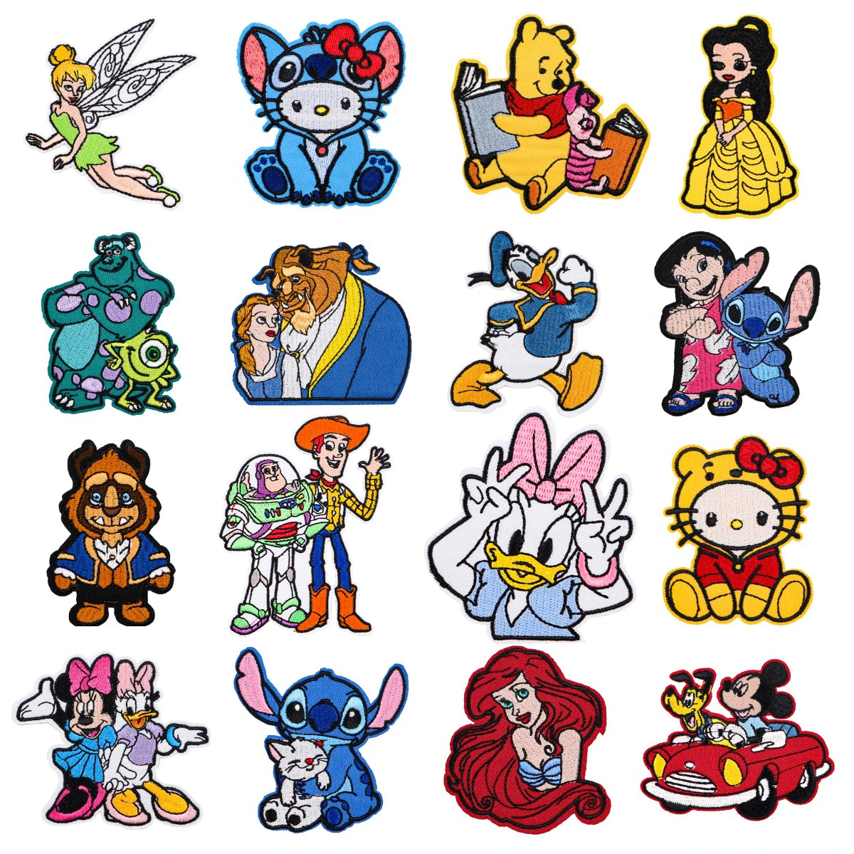 Cute Monster Embroidery Patch Cartoon Mouse Iron On Patches For Clothing