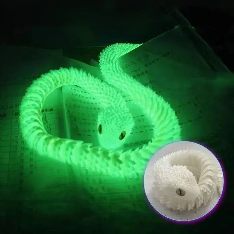 3D Printed Snake Movable Joint Fidget Toy Figurine Simulation Snake Office Desktop Ornament