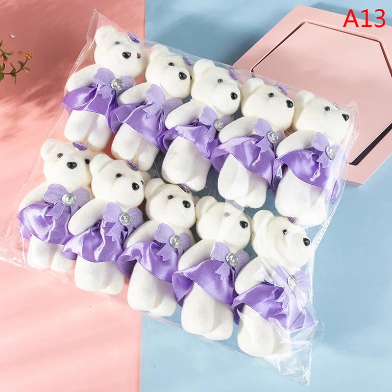 12/10Pcs/Lot Soft Stuffed Bear Plush Toys Mini Teddy Bear Dolls