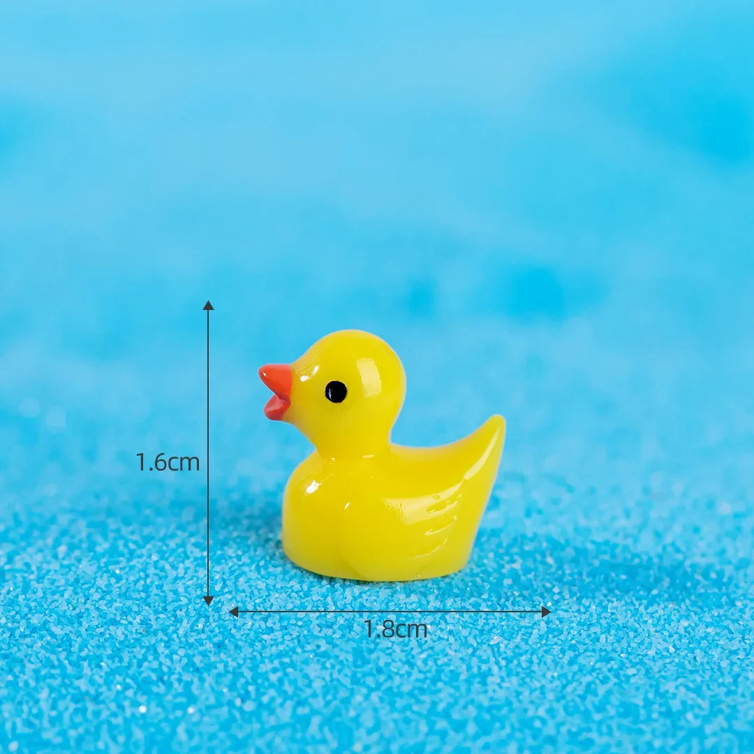 200pcs Mini Resin Ducks Yellow Tiny Ducks Mini Ducks Bulk Little Duck Figures