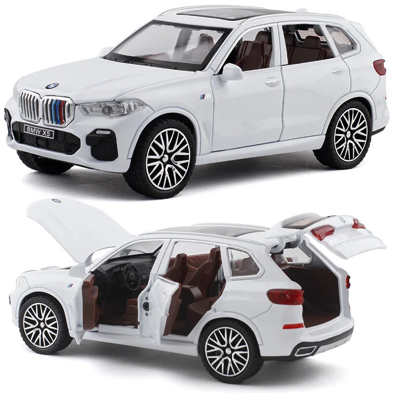 1:32 BMW X5 SUV Alloy Diecast Car – Sound & Light Pull Back Toy