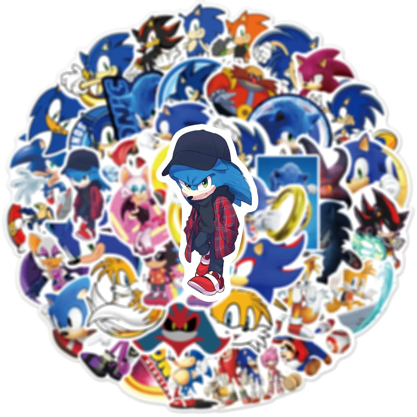 50/100Pcs Anime Sonic Game Cool Cartoon Sticker