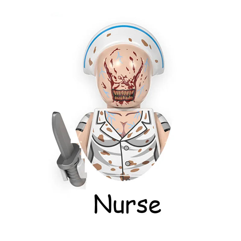 4Pcs/Set The Horrible Movie Dustin Mike Vecna Will Eleven Model Figure Blocks Construction Bricks Toys